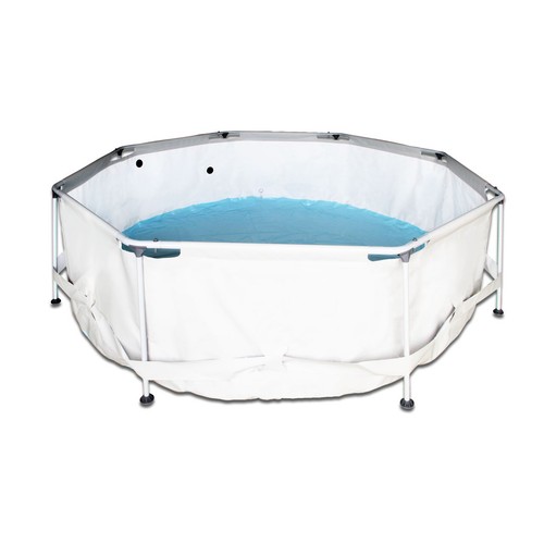 Stahlrahmen pool rund mit - rund,