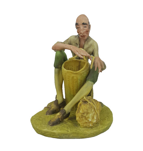 Coalport figur korbmacher - coalport,