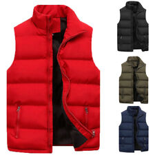 Herren Weste Steppweste Jacke Übergangs Ärmellos Zip Sport Steppweste Bodywarmer