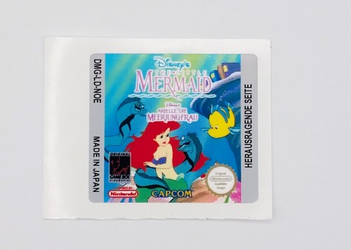Gameboy arielle ersatz label - gameboy,