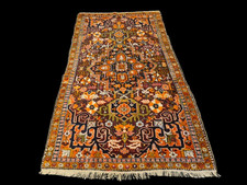 Perserteppich Orientteppich Handgeknüpfter Teppich Heris antik 210x116cm