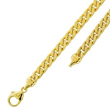 Panzerkette armband 8mm - 4,8mm, gold