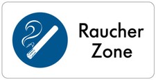 Aufkleber hinweis raucher - hinweis, „raucher