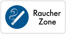 Aufkleber Hinweis „Raucher