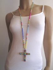 Strass Hals Kette lang Perlen