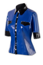 Latex Fetisch Damen Bluse mit
