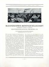 Bleiindustrie Jung & Lindig in Freiberg XL Reklame 1926 Blei Werbung Sachsen