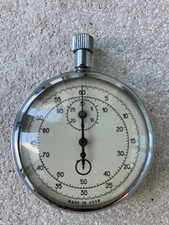 Stoppuhr selten benutzt Metall silberfarben Made in USSR  Ende70er/Anfang80er J.