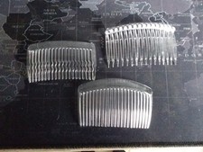 6 x - Haarkamm Kämme Steckkamm Einsteckkamm  transparent ++ Nr. 3++