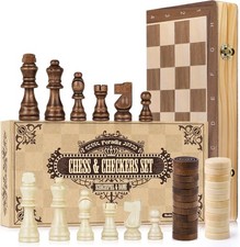 Schach Dame Spiel 2 in 1 Holz