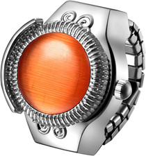 Ringuhr Fingeruhr Damen Analog Quarz Ring Edelstahl Eule Deko Uhrenring