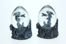 Glitzerkugel Drache grau 2fach