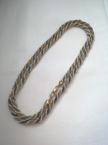 Kordel halskette tricolor - ,