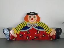 Kindergarderoben Hakenleiste Clown bunt aus Holz 37 x 15cm