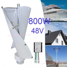 800W 48V Vertical Wind Turbine Generator & MPPT Charge Controller Windmill Power