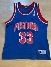 Detroit Pistons Grant Hill NBA Basketball Champion Trikot L 44 Jersey