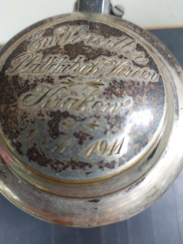 Antiker bierkrug mit silber - bierkrug,