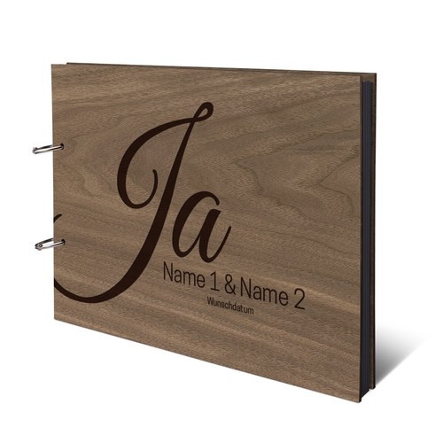 Hochzeit fotoalbum holz gravur - hochzeit,