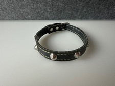 Halsband schwarz mit nieten - halsband,