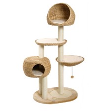 Karlie Kratzbaum Banana Leaf III beige 103x58x158 cm für Katzen Schlafplatz