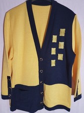 Weste bestickt gelb blau gold