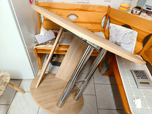 Runder ausziehbarer esstisch - runder,