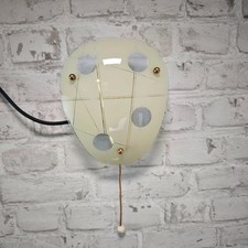 Wandlampe 50er Glas Messing Nierenform Space Age Design Midcentury WeeNTAGE