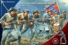 Amerikanischer Bürgerkrieg Konföderierte Infanterie 28Mm Figuren Perry ACW80