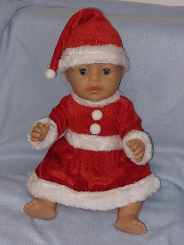 Baby born 43cm kleid mütze - kleid,