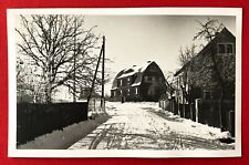 Foto AK um 1940 Wegpartie mit verschneiten Wohnhaus bei RIESA  ( 99245