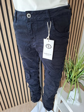 Karostar wie Jewelly Baggy Plus Size Jeans Hose K8213-2 in Blau M bis XXXXL