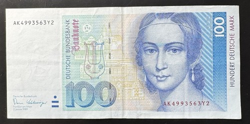 100 brd banknote deutsche - dm,
