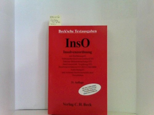 Insolvenzordnung mit - insolvenzordnung:,