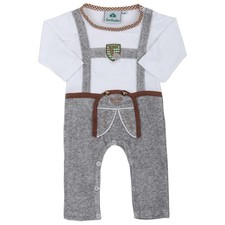 Strampler lederhose grau - strampler,