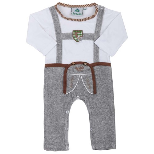 Strampler lederhose grau - strampler,