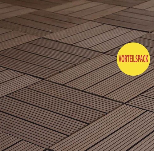 Wpc terrassenfliesen 4er pack - wpc,