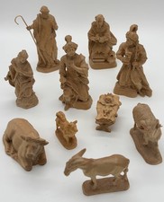Krippenfiguren Südtirol Lepi und Anri Holz handgeschnitzt 10 Stück als Sammlung