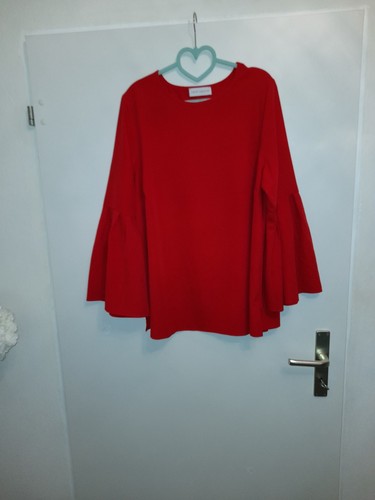 Elegante rote tunikabluse - rote,