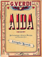 Guiseppe Verdi: Aida, Oper, Klavierauszug mit deutschem Text, TOP-Preis!