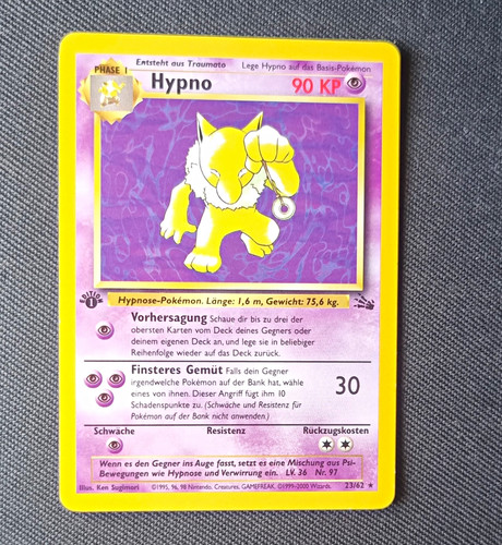 Pokemon karte hypno 1 - pokemon,