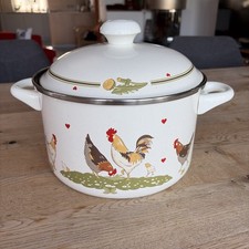 Großer Emaille Topf vintage