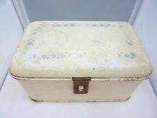 Brotkasten mit Deckel / abschließbar / Metall Dose / Antik 1930