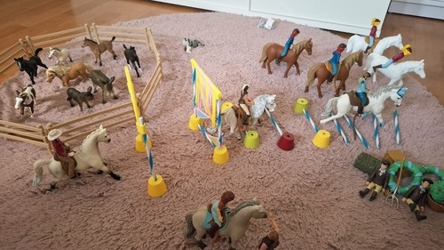 Pferde set mit hindernissen - pferde,