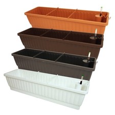 XXL Balkonkasten Blumenkasten Venezia mit Bewässerung inkl. Wasserstandsanzeiger