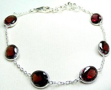 💝Granat Armband 925 Silber