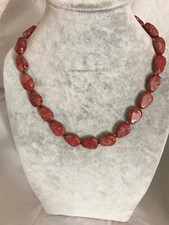 Alte echte Korallenkette Natur-Korallen 13x18mm / 45cm lang