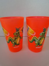 2x Vintage  Milupa Becher Trinkbecher Motiv DRACHE