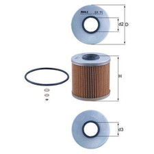 Ölfilter MAHLE OX 91D für