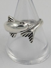 Delfin Silberring Strandring Größe 56