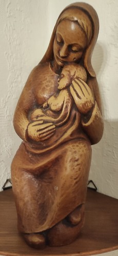 Antike heiligenfigur maria mit - maria,